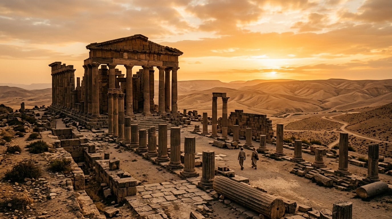 Ancient Near Eastern landscape evoking biblical historical context
